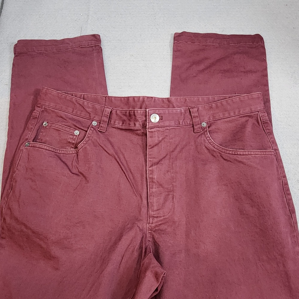 Tasso‎ Elba Pants Burgundy 5-Pocket Straight Leg Mens 34W 30L